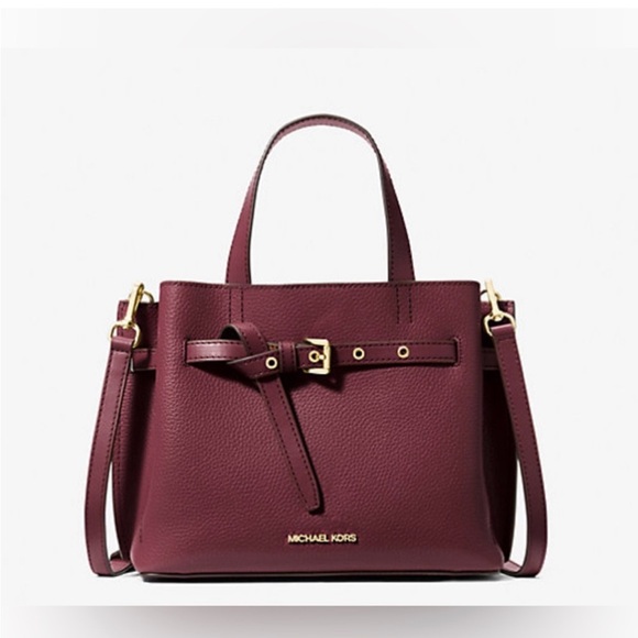 Michael Kors Ox Blood Satchel with Gold Accents - Picture 1 of 4